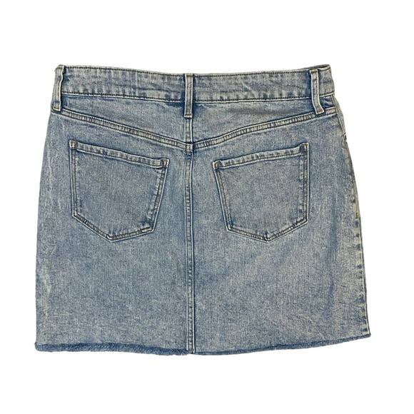 Old Navy High Rise Secret Slim Size 6 Light Blue Denim Jean Skirt Button Fly - Picture 2 of 9